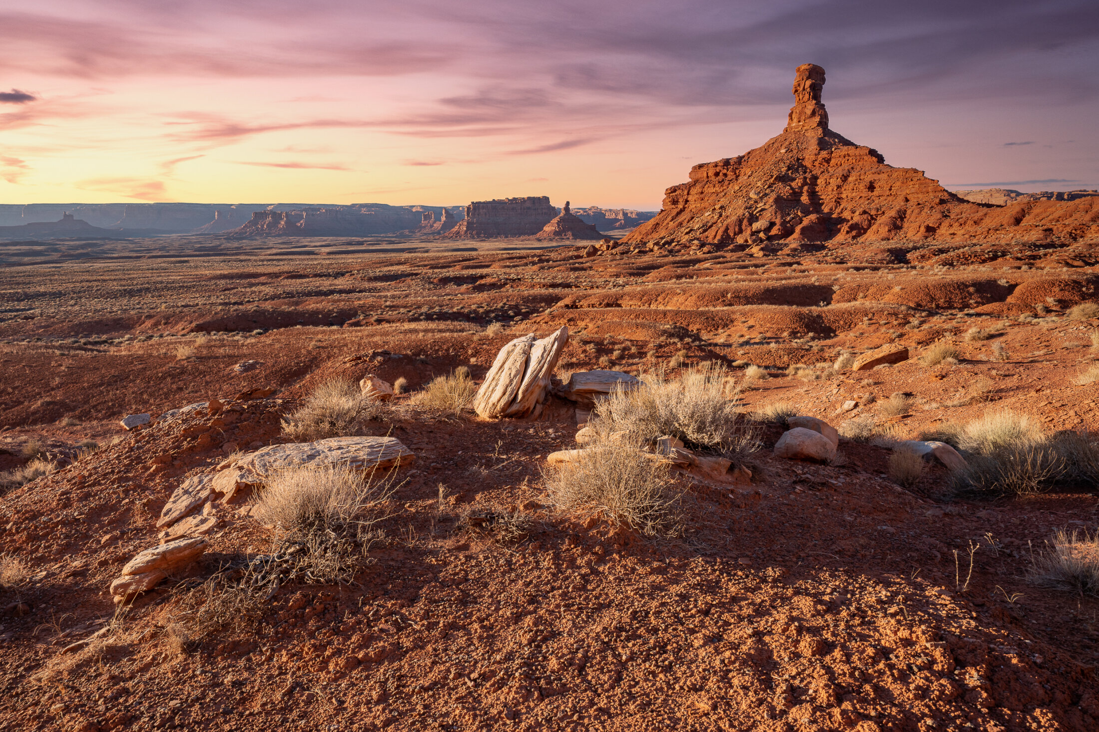 Sunset in the Valley of the Gods by Rooster Buttes